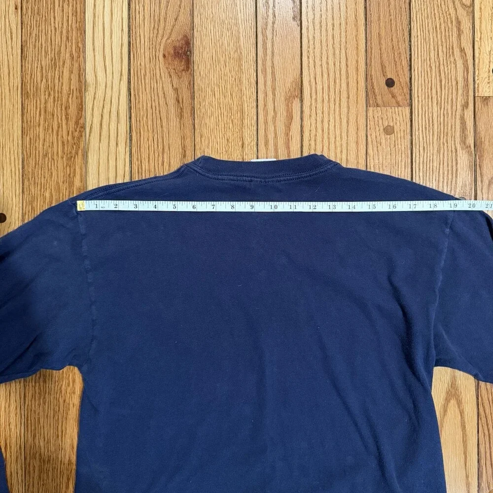 Ball State Long Sleeve T-Shirt Medium Navy Red Graphic 100% Cotton Unisex
